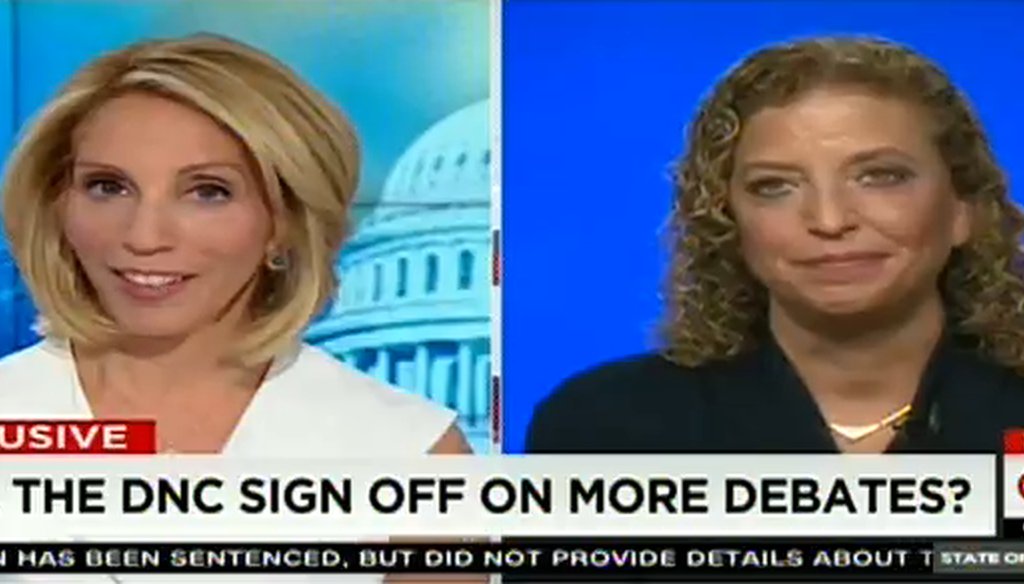 Debbie Wasserman Schultz on "State of the Union." (Screengrab)