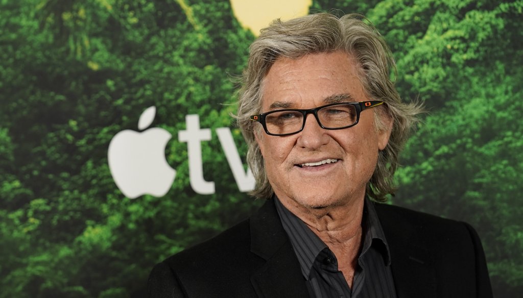 Kurt Russell, a cast member in "Monarch: Legacy of Monsters," poses at a photocall for the Apple TV+ streaming series at the London Hotel, Friday, Dec. 8, 2023, in West Hollywood, Calif. (AP)