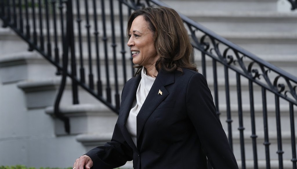 Vice President Kamala Harris walks back into the White House after speaking at an event with NCAA college athletes July 22, 2024. It was her first public appearance since President Joe Biden endorsed her to be the next presidential nominee. (AP)