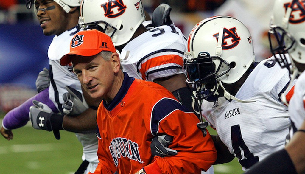 Tommy Tuberville, the 2020 Republican nominee for a U.S. Senate seat from Alabama, was head football coach at Auburn University in Alabama from 1999 to 2008. (AP)