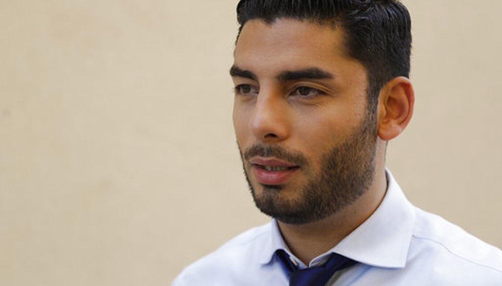 Democratic congressional candidate Ammar Campa-Najjar speaks on Aug. 22, 2018, in San Diego. (AP/Gregory Bull)