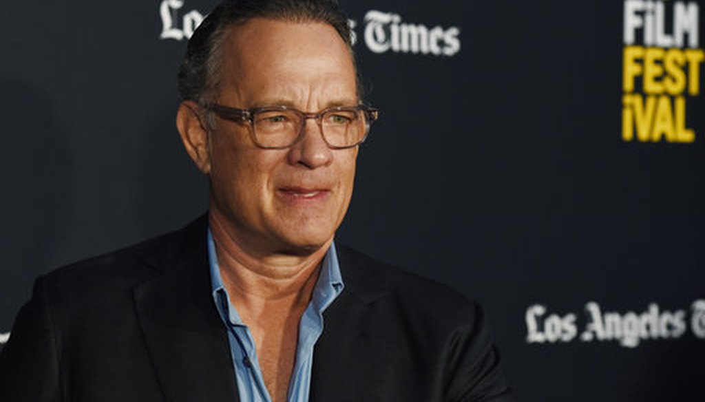 Tom Hanks at the 2018 Los Angeles Film Festival on Sept. 22, 2018. (AP)