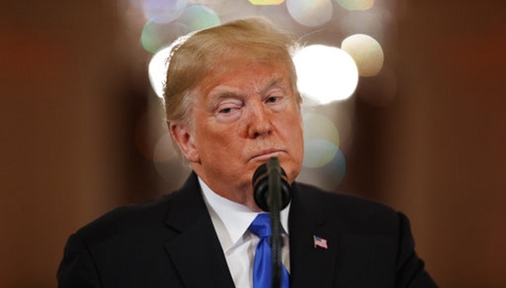 President Donald Trump listens to a question during a news conference in the East Room of the White House on Nov. 7, 2018. (AP/Evan Vucci)