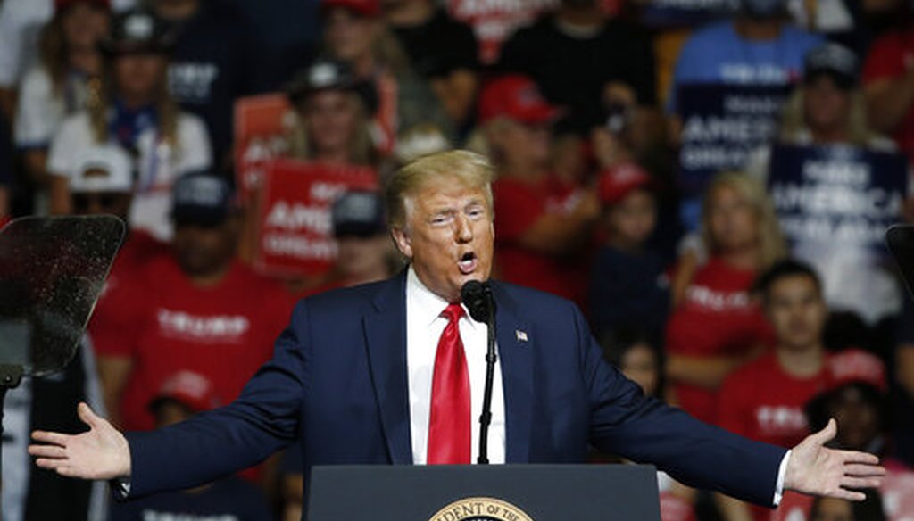 President Donald Trump speaks during a campaign rally in Tulsa, Okla., on June 20, 2020. (AP)