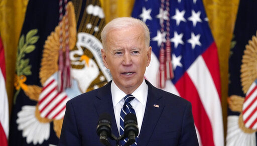 President Joe Biden speaks during a news conference at the White House on March 25, 2021. (AP)