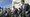 California Gov. Jerry Brown, center, arrives with Senate President pro Tempore Kevin De Leon, D-Los Angeles, right, and Assembly speaker Toni Atkins, second from right, to sign landmark legislation SB 350 to combat climate change. Damian Dovarganes / AP