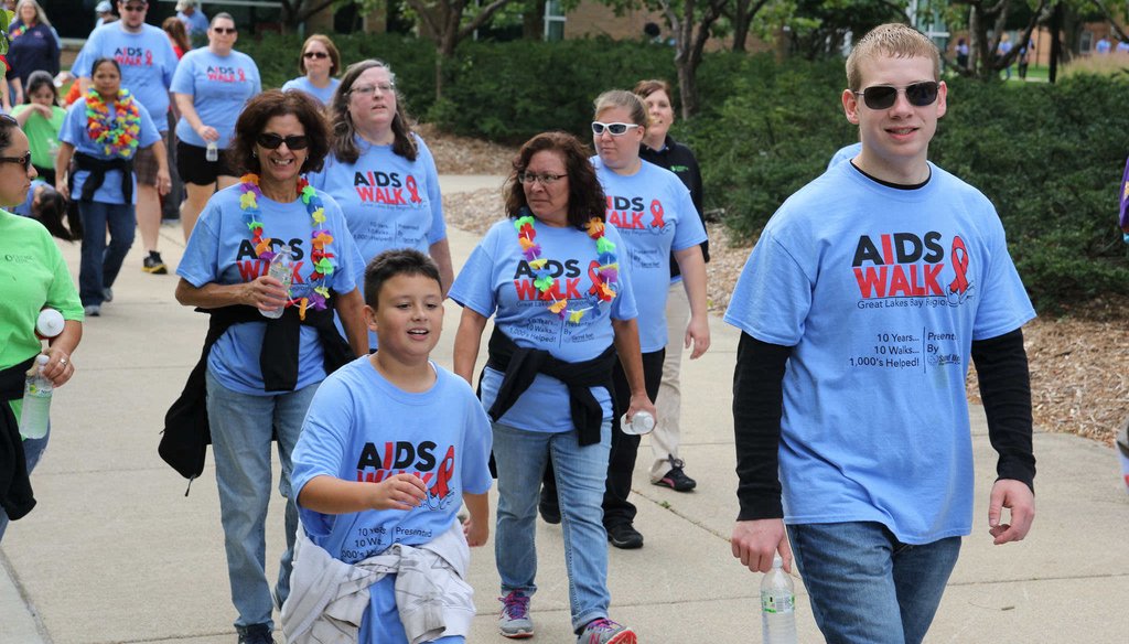 Volunteers raise funds for HIV/AIDS in 2014 in Saginaw, Michigan, while public concern has dipped. (Sacred Heart Rehabilitation Center via Flickr Creative Commons)