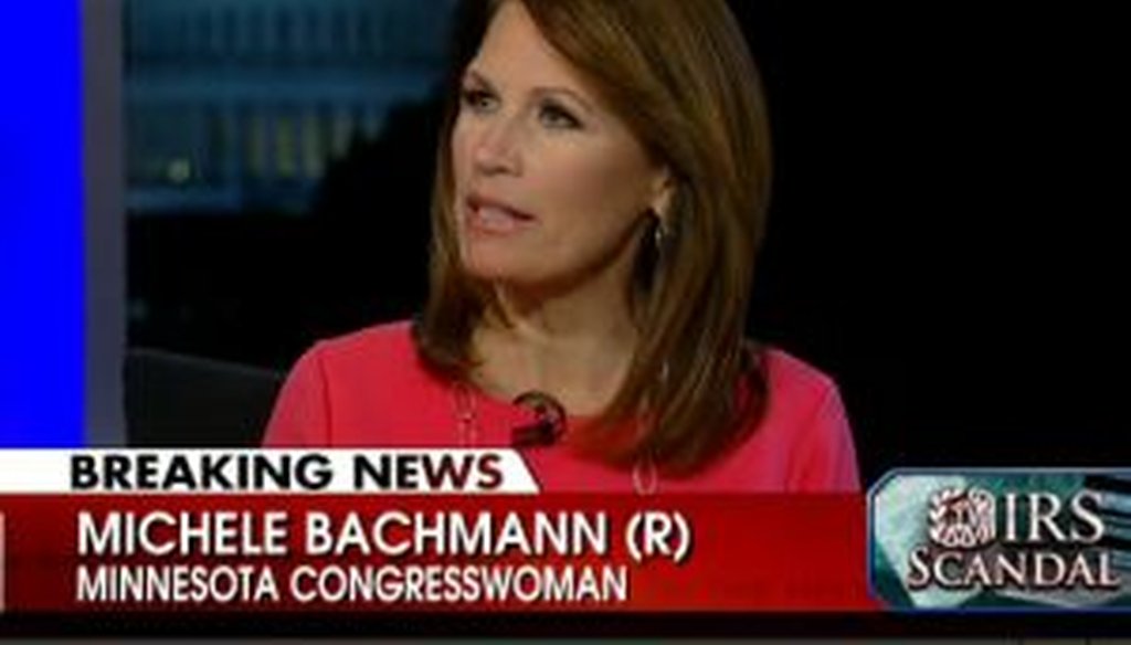 Rep. Michele Bachmann, R-Minn., warned viewers of looming problems with the Internal Revenue Service playing a role in implementing President Barack Obama's health care law. We take a closer look.