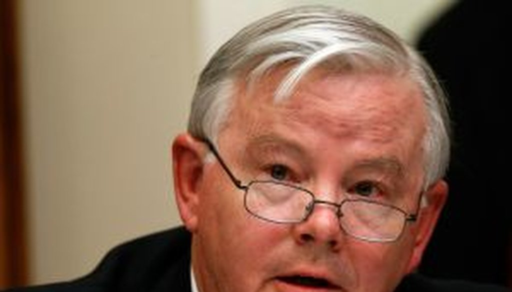 Rep. Joe Barton questions BP CEO Tony Hayward during a Congressional hearing on June 17, 2010