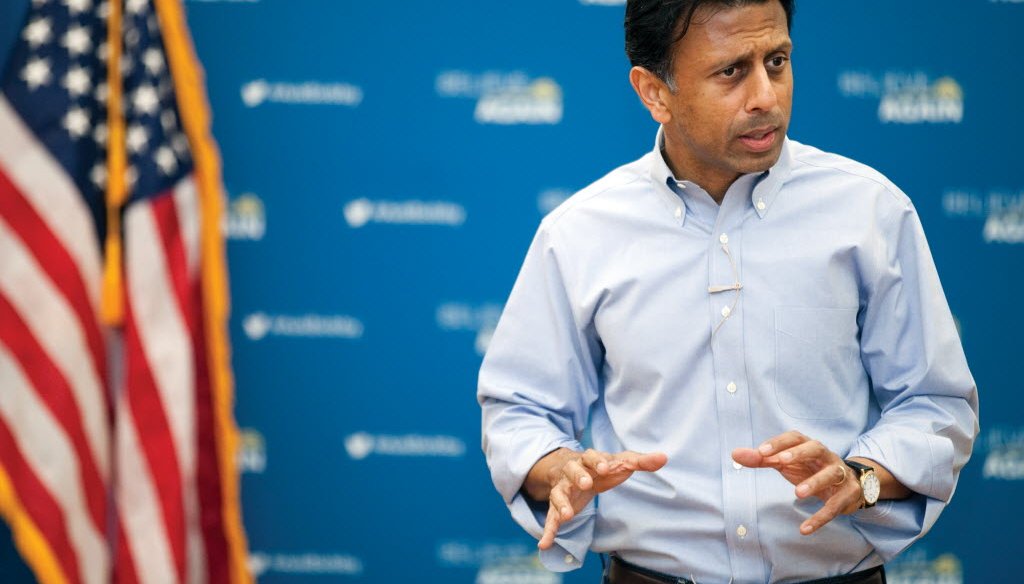 Louisiana Gov. Bobby Jindal took his presidential campaign to Iowa on Aug. 18, 2015. (AP photo)