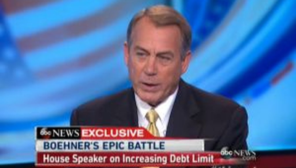 House Speaker John Boehner, R-Ohio, said the United States will have record revenues this year. Is that correct?