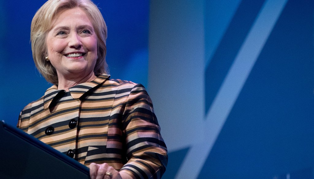 Hillary Clinton at a gala of the Congressional Hispanic Caucus Institute in Washington on Sept. 15. (AP)