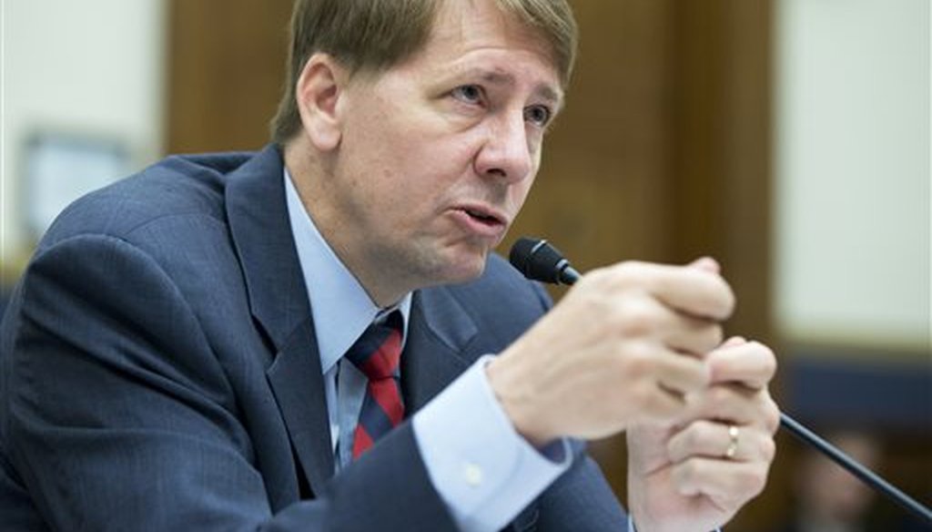 In this Sept. 12, 2013 file photo, Consumer Financial Protection Bureau (CFPB) Director Richard Cordray testifies on Capitol Hill in Washington. (AP)