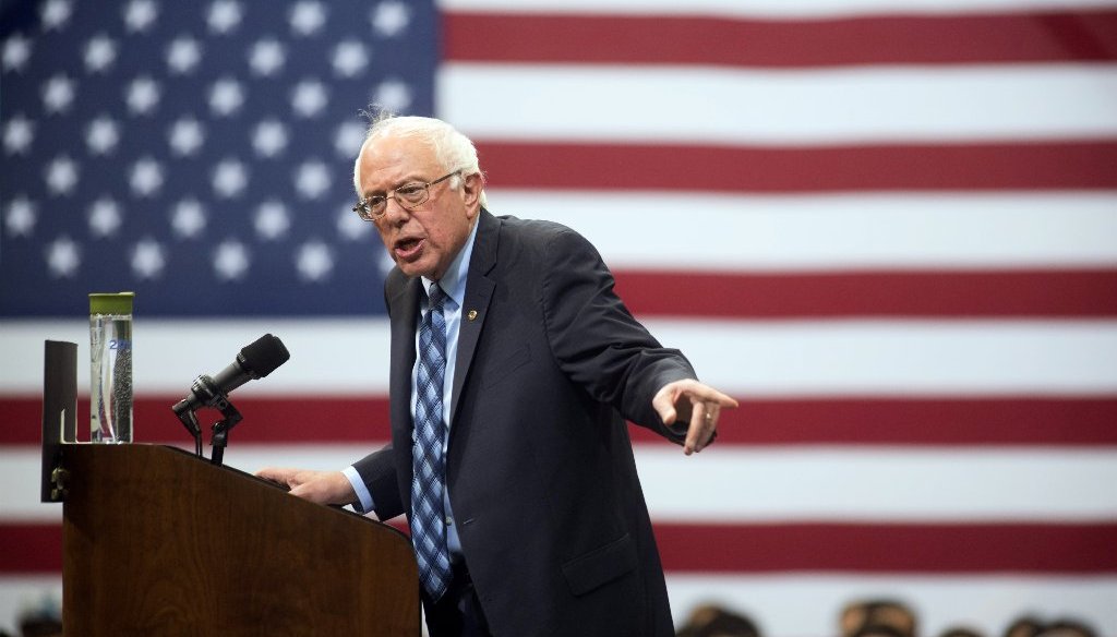 Democratic presidential candidate Bernie Sanders criticized the Koch brothers' conservative influence during an Oct. 28 rally at George Mason University. (AP photo)