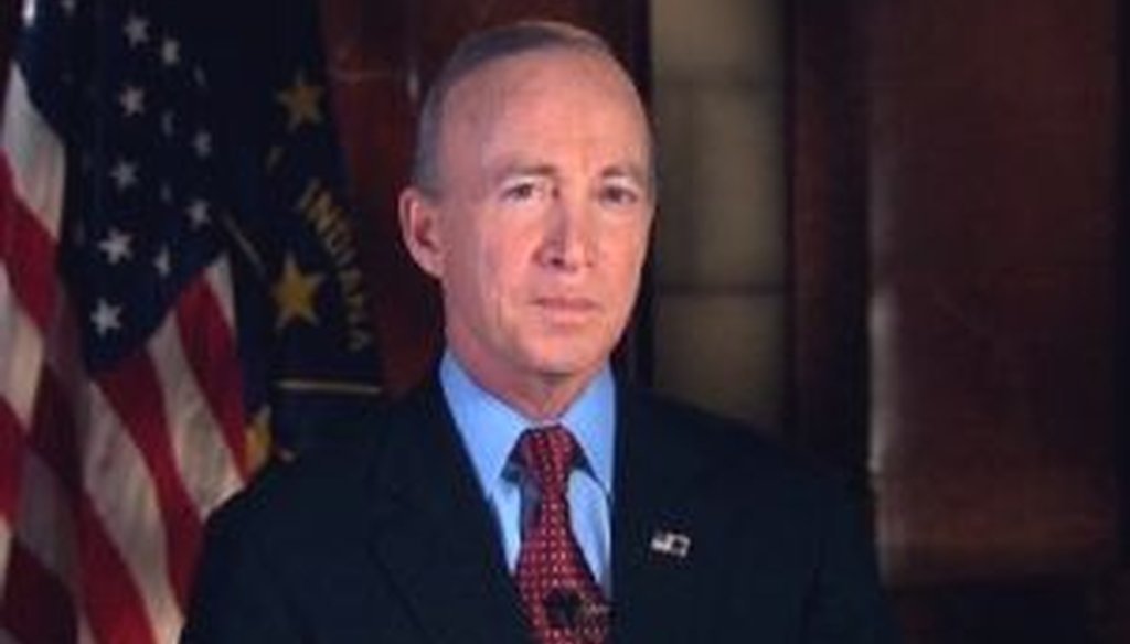 Indiana Gov. Mitch Daniels gave the Republican response to President Barack Obama's 2012 State of the Union address.