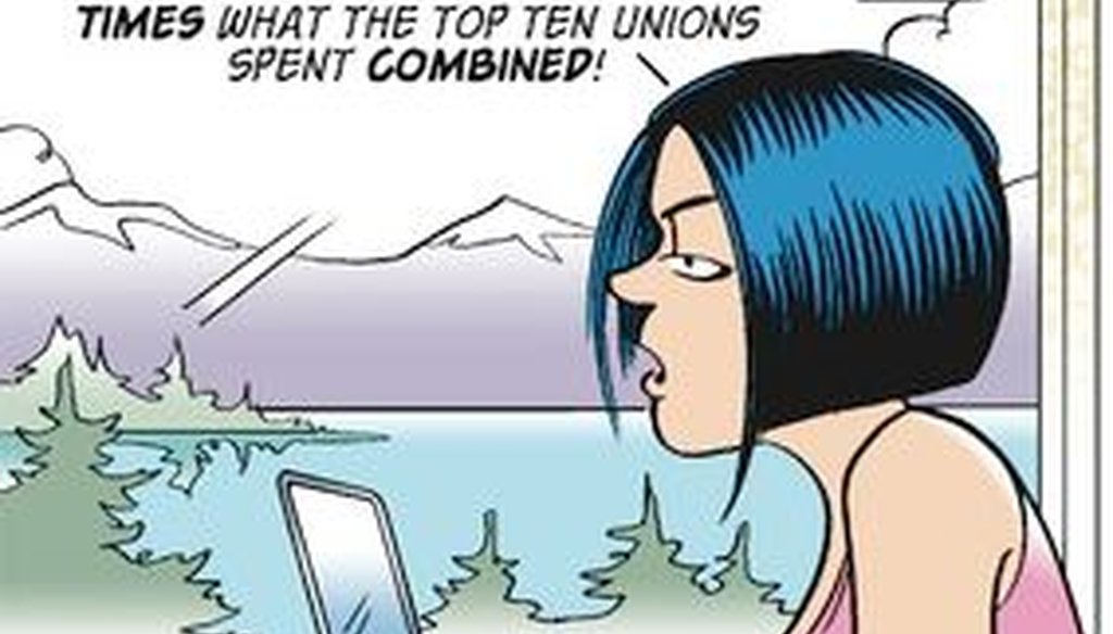 In a Sunday comic strip, "Doonesbury" takes on campaign spending limits.