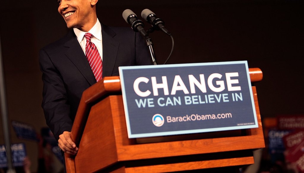 Presidential candidate Sen. Barack Obama (D-IL) takes the lectern at his victory rally at the Columbia Metropolitan Convention Center January 26, 2008 in Columbia, South Carolina. (Photo by Chris Hondros/Getty Images)