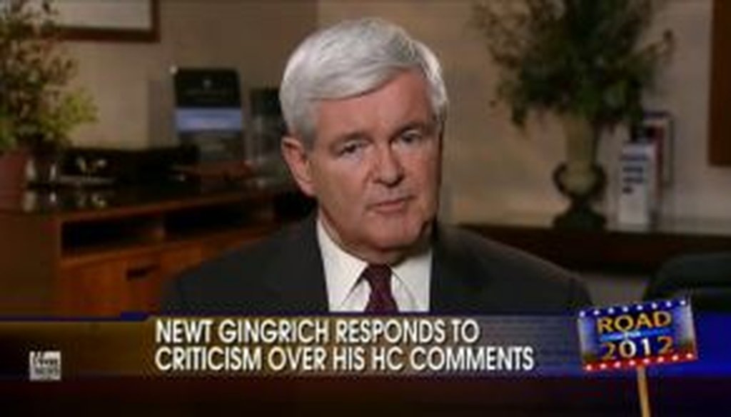 Republican presidential candidate Newt Gingrich went on Greta Van Susteren's Fox News show to clarify his remarks about the budget proposed by Rep. Paul Ryan, R-Wis. Did his comments add up to a Full Flop?