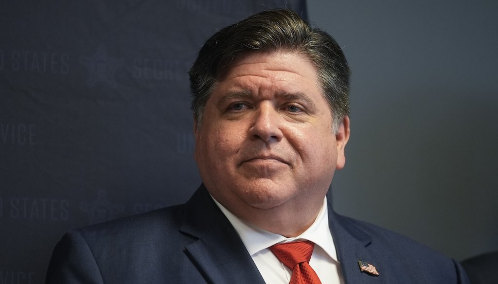 Illinois Gov. JB Pritzker stands with other officials during a security briefing at the U.S. Secret Service's Chicago Field Office, July 25, 2024, in Chicago. (AP)