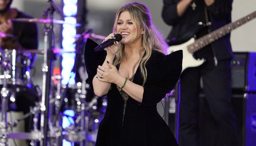 Kelly Clarkson performs on NBC's "Today" show at Rockefeller Plaza on Friday, Sept. 22, 2023, in New York. (Photo by Charles Sykes/Invision/AP)