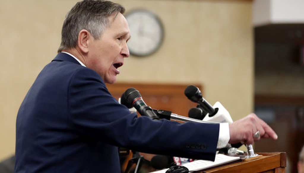 Former U.S. Rep. Dennis Kucinich speaks during a news conference announcing his run for Ohio governor, Wednesday, Jan. 17, 2018, in Middleburg Heights, Ohio. (AP)