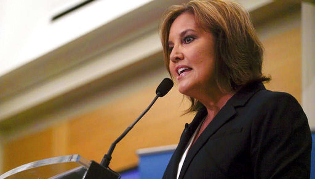 Ohio Lt. Gov. Mary Taylor speaks before a gathering of Republicans at the City Club of Cleveland in Cleveland, Friday, July 7, 2017. (AP)