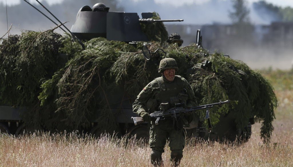 Soldiers from different NATO countries participated in military exercise "Saber Strike 2014" in Lithuania on June 17, 2014.