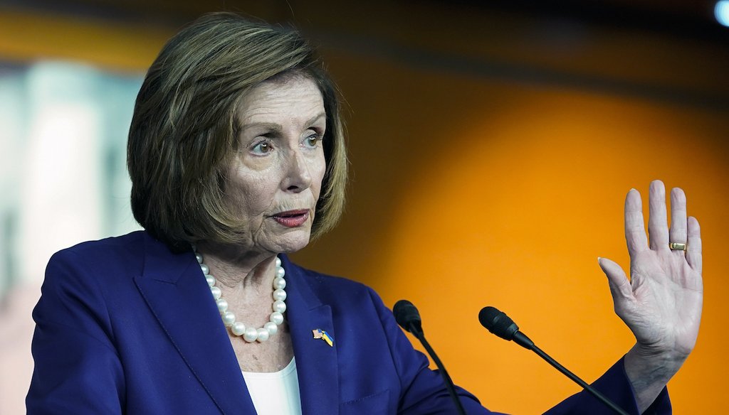 House Speaker Nancy Pelosi of Calif., speaks at her weekly press conference on Capitol Hill, Friday, Sept. 30, 2022, in Washington. (AP)