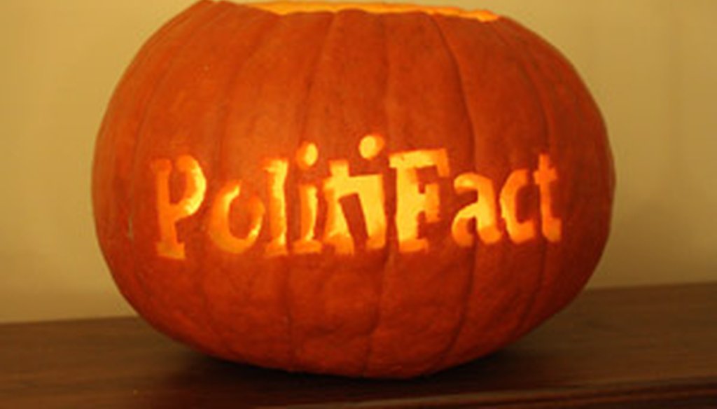 Our PolitiFact jack-o-lantern