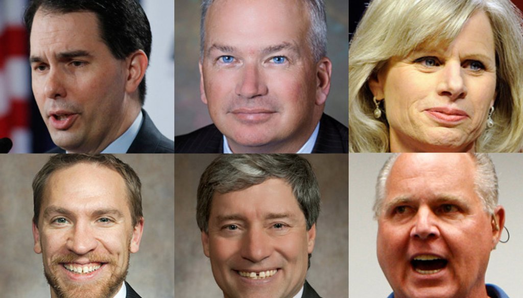 Individuals who were included in a roundup of PolitiFact Wisconsin's first 1,000 items