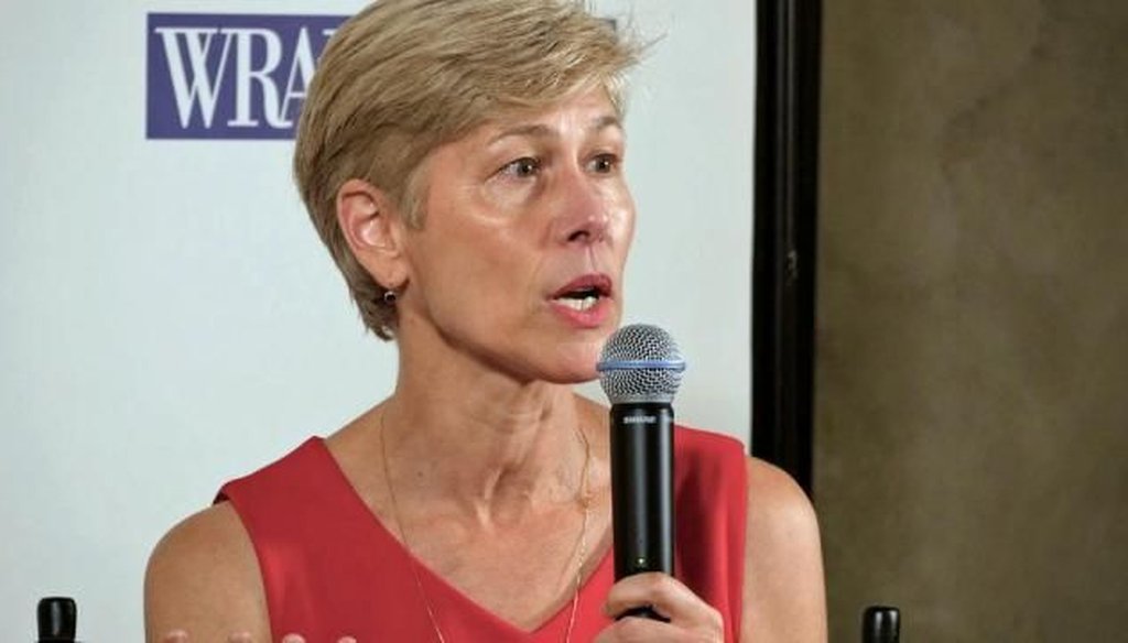 U.S. Rep. Deborah Ross, D-NC, speaks at an event in North Carolina. (WRAL file photo)