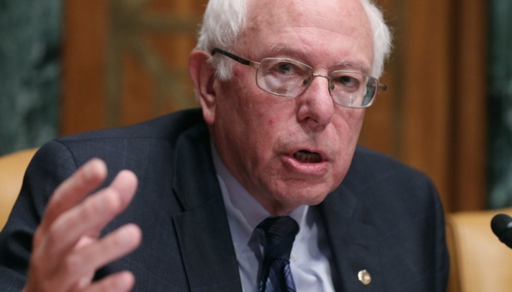 Democratic presidential candidate Bernie Sanders delivers opening remarks during Senate Budget Committee hearing on June 17, 2015. (Chip Somodevilla/Getty Images) 