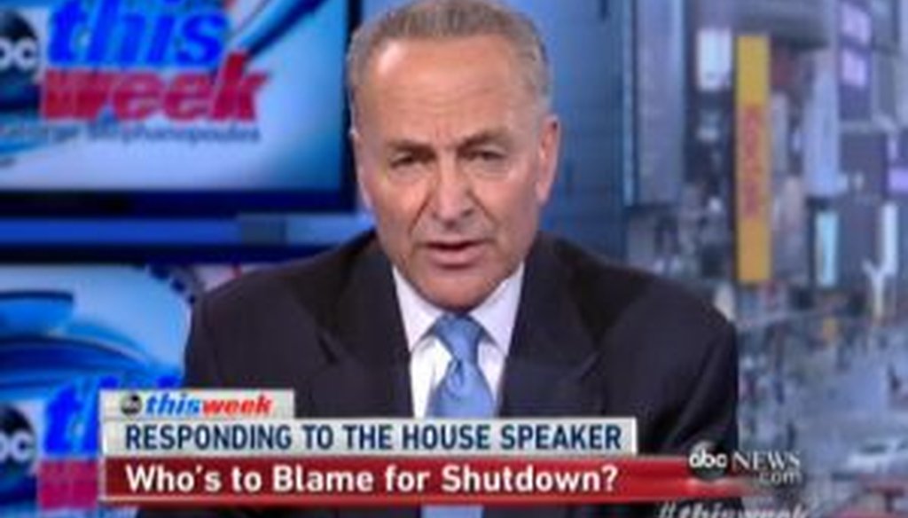 Sen. Charles Schumer, D-N.Y., warned about the consequences of a debt-ceiling breach on ABC's "This Week." 