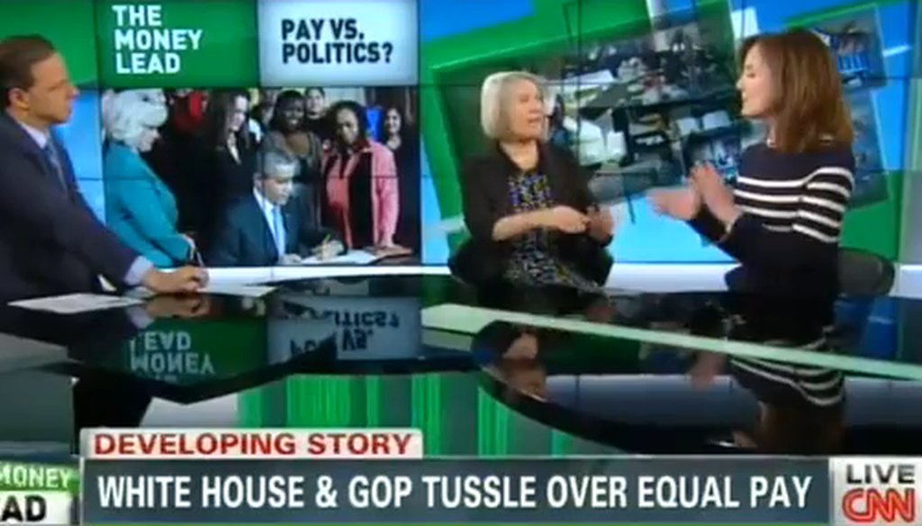 Former White House adviser Anita Dunn and conservative pundit Genevieve Wood debated the pay gap on CNN’s "The Lead with Jake Tapper."