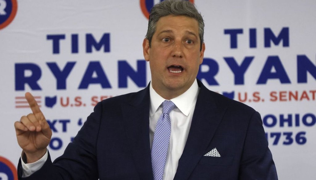 Rep. Tim Ryan, D-Ohio,  a Senate candidate, speaks to supporters on primary day, May 3, 2022, in Columbus, Ohio. (AP)