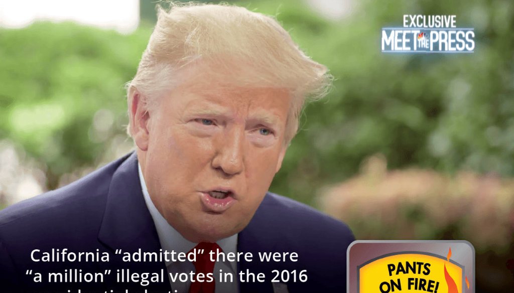 President Trump claimed on "Meet the Press" there’s proof to support his repeatedly debunked claim that "serious voter fraud" took place in California during the 2016 presidential election.