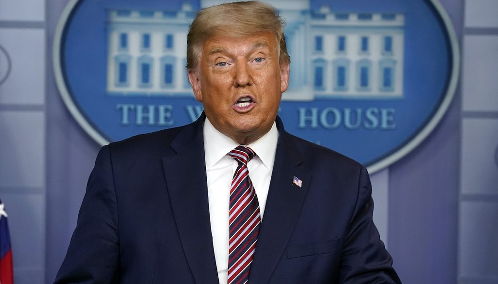 President Donald Trump speaks at the White House on Nov. 5, 2020, in Washington. (AP)