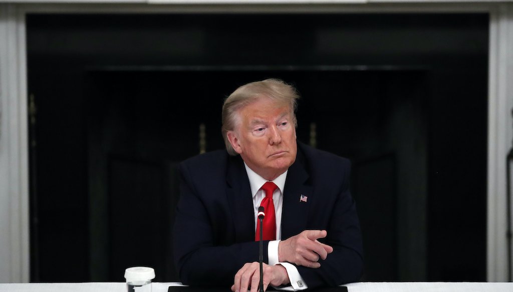 President Donald Trump listens during a roundtable with governors at the White House. (AP Photo/Alex Brandon)