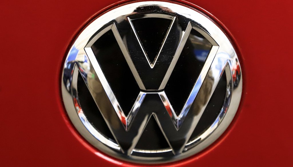Volkswagen paid $25 billion in fines for equipping vehicles with a “defeat device” that lowered emissions during government emissions testing. At the same time, the company touted low-emissions and eco-friendly features of its vehicles in marketing. (AP)