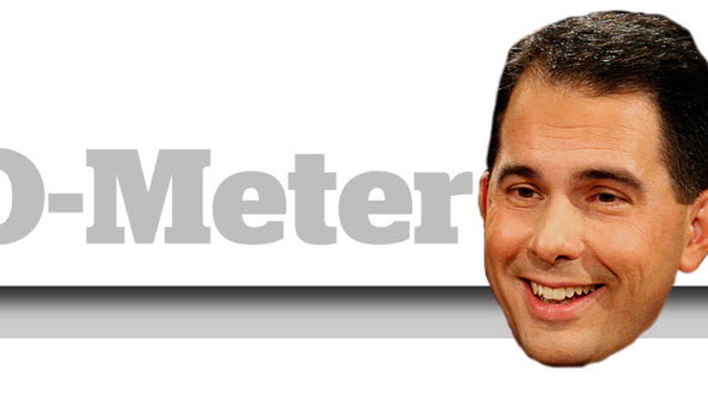 The Walk-O-Meter  tracks 60-plus promises made by Gov. Scott Walker on the campaign trail.