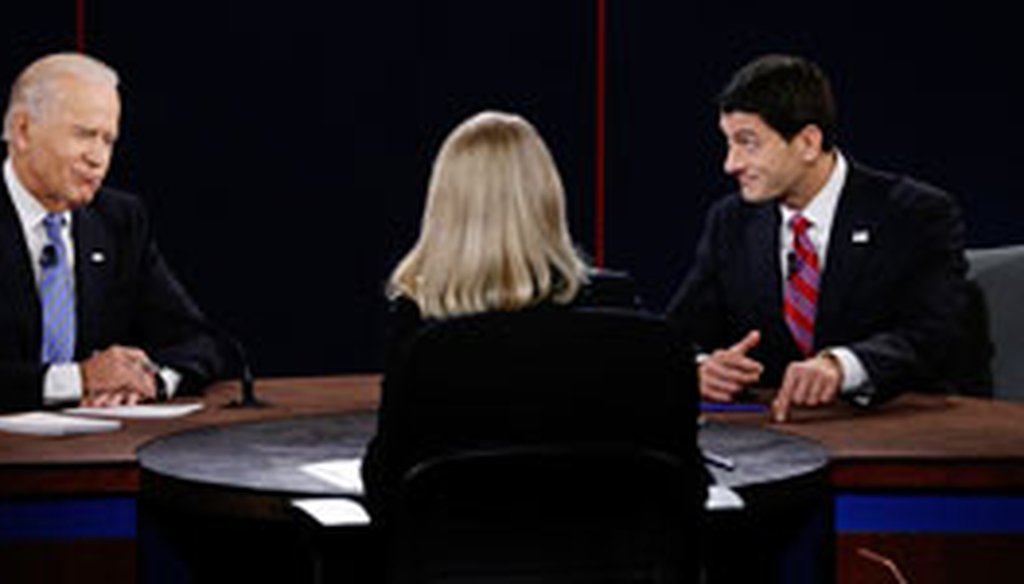 Vice President Joe Biden and Republican vice presidential nominee Rep. Paul Ryan of Wisconsin, debate Oct. 11, 2012, in Danville, Ky. (AP)