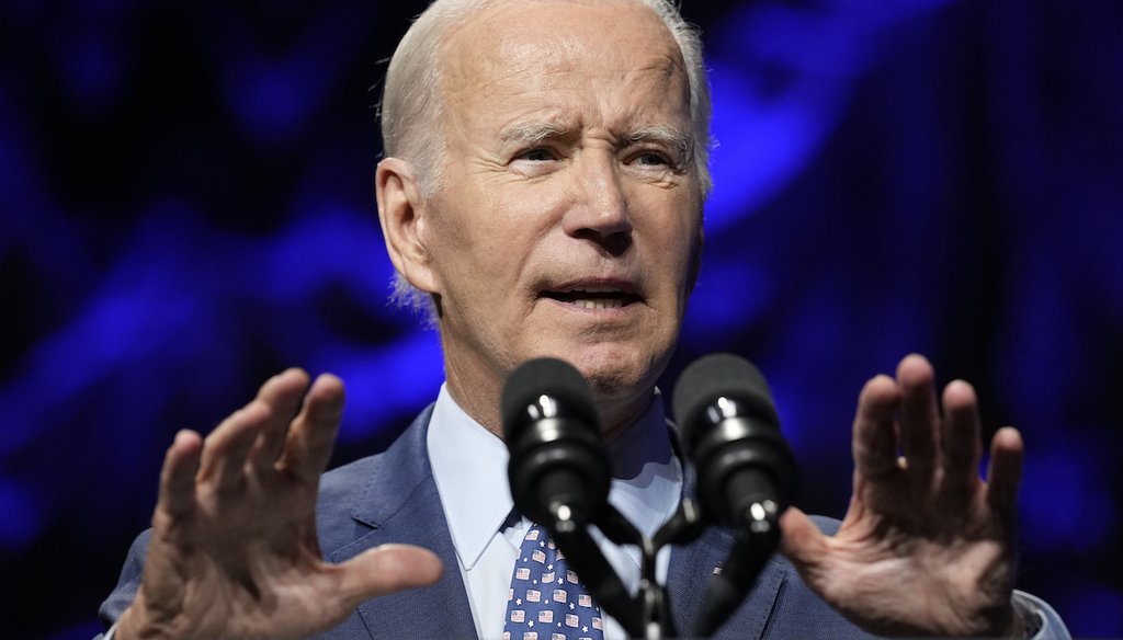 Democratic presidential candidate former vice president Joe Biden, speaks during the Democratic primary debate, Thursday, June 27, 2019, in Miami (AP).