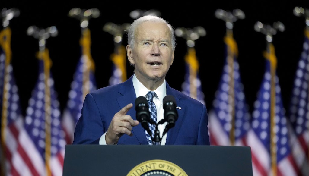 President Joe Biden speaks on the debt limit May 10, 2023, at SUNY Westchester Community College, in Valhalla, N.Y. (AP)