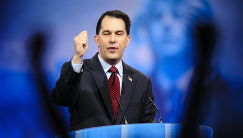 Wisconsin Gov. Scott Walker addresses conservatives at the CPAC conference on March 16, 2013