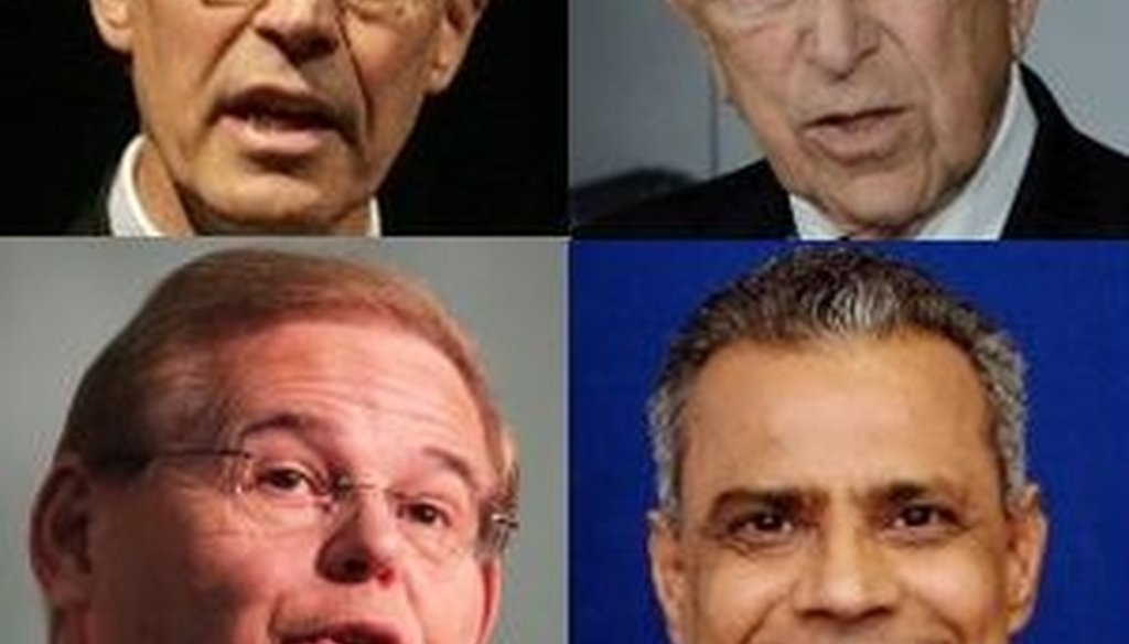 Clockwise from top left: U.S. Rep. Rush Holt, U.S. Sen. Frank Lautenberg, state Assemblyman Upendra Chivukula and U.S. Sen. Robert Menendez.