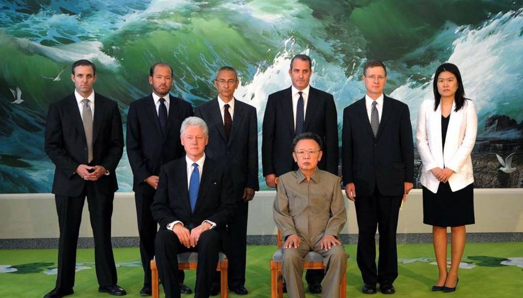 Former President Bill Clinton meets with North Korea's Kim Jong Il in 2009.