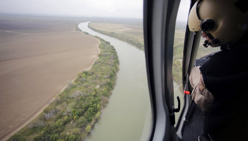 In this Feb. 24, 2015 photo, U.S. Customs and Border Protection Air and Marine agents patrol along the Rio Grande on the Texas-Mexico border near Rio Grande City, Texas. AP Photo