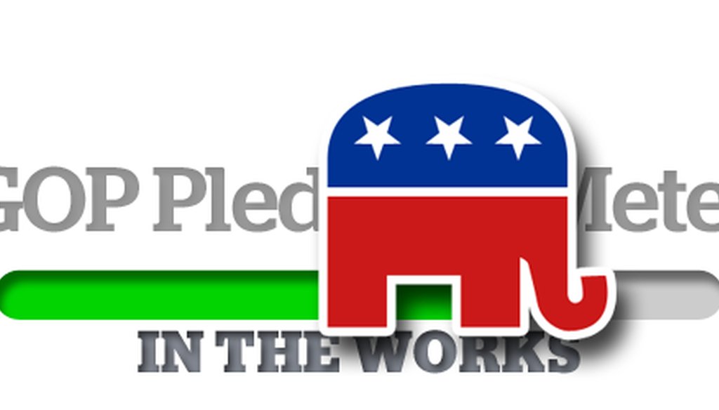 We're posting updates this week to the GOP Pledge-O-Meter and the Obameter.