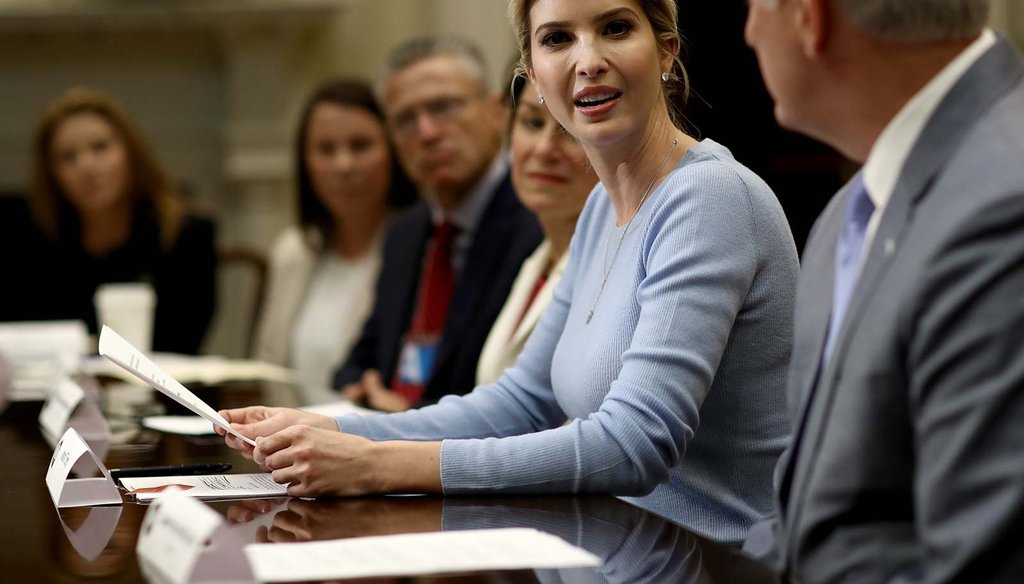 Ivanka Trump leads a meeting on human trafficking at the White House May 17, 2017.  (Win McNamee/Getty Images)