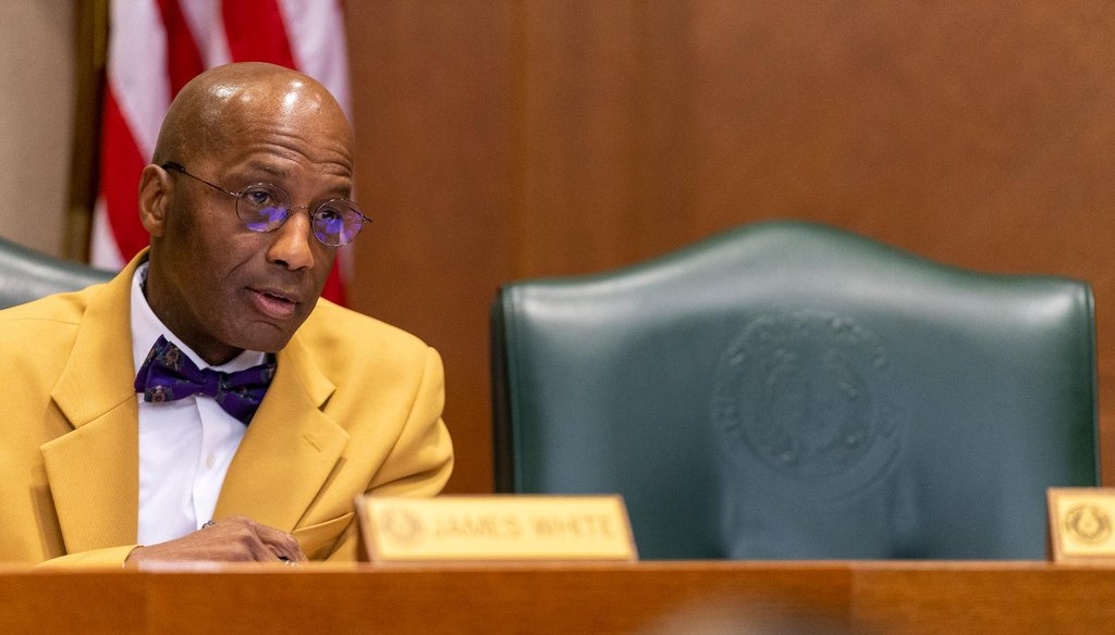 State Rep. James White R-Woodville, speaks at the Judiciary and Civil Jurisprudence Committee at the state Capitol in Texas in March 2019 (Stephen Spillman for Statesman).